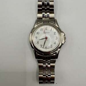 Vintage Venezio Men Silver Tone White Dial Analog Quartz Watch